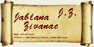 Jablana Živanac vizit kartica